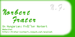 norbert frater business card